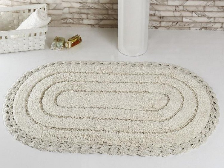 Коврик для ванной из хлопка KARNA YANA кремовый 50х70