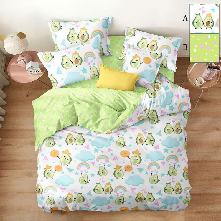 Постельное белье для малышей из поплина АЛЬВИТЕК ПДA-10-010 ВЕСЕЛЫЕ АВОКАДО