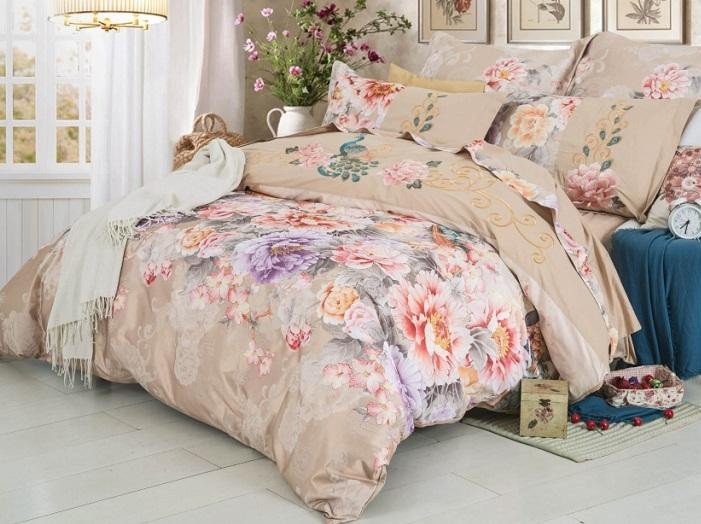 Постельное белье из сатина с вышивкой САЙЛИД D-183 2-спальное