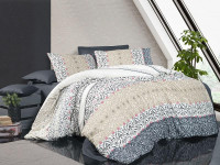 Постельное белье из ранфорса SAREV BAZAAR N137 VARUNA V2-BEJ 50х70 (2шт) евро