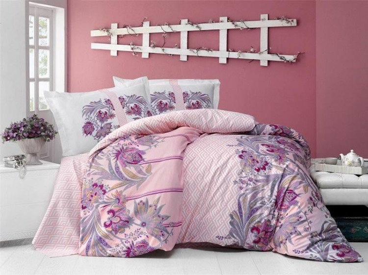 Постельное белье ALTINBASAK RANFORCE NEON SELVA розовое 50х70 1,5-спальное