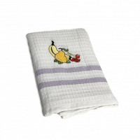 Набор кухонных полотенец вафельных хлопковых KARVEN HM779 ГРУША-БАНАН V8 сиреневый 50х75 (12шт)