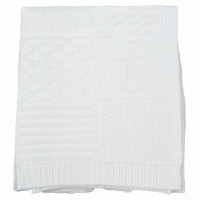 Плед детский из хлопка и акрила BELPOL FISH белый 110х140