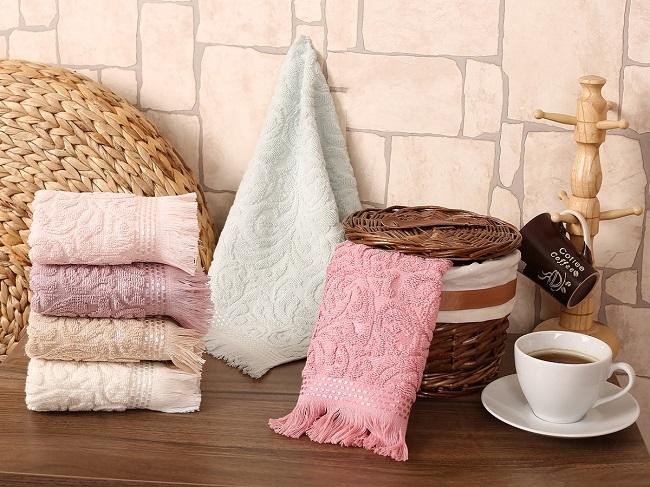 Набор жаккардовых полотенец KARNA ESRA 30х50 (6шт)