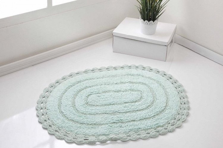 Коврик для ванной из хлопка KARNA YANA светло-зеленый 50х70