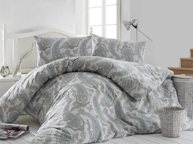 Постельное белье ALTINBASAK RANFORCE FELLICE зеленое 50х70 1,5-спальное