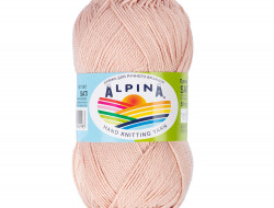 Пряжа ALPINA SATI №008 грязно-розовая 100% мерсеризованный хлопок 10 шт х 50 гр, 170 м +/- 10 м