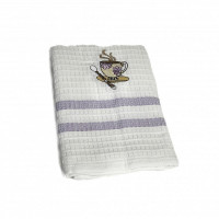 Набор кухонных полотенец вафельных хлопковых KARVEN HM779 ЧАШКА-ЛОЖКА V8 сиреневый 50х75 (12шт)