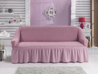 Чехол на двухместный диван BULSAN светло-розовый
