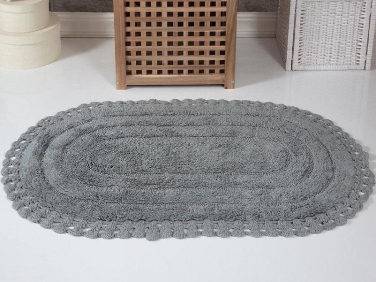 Коврик для ванной из хлопка KARNA YANA серый 60х100