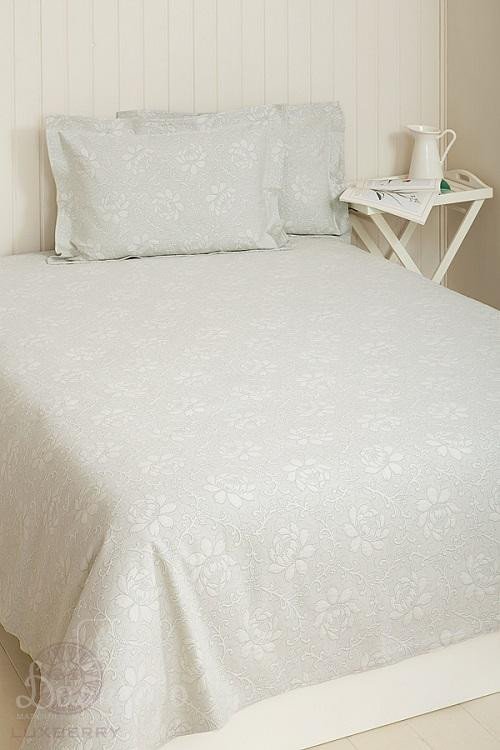 Покрывало LUXBERRY FLOWERS голубая мята 150х220