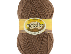 Пряжа ADELIA OLIVIA №23 светло-коричневая 40% шерсть, 60% акрил, 5 шт х 100 гр, 250 м +/- 10 м