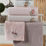 Набор полотенец махровых хлопковых с вышивкой KARVEN ELIT H7000 ROSE 50х90 (6шт)