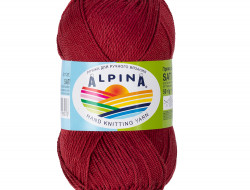 Пряжа ALPINA SATI №180 бордовая 100% мерсеризованный хлопок 10 шт х 50 гр, 170 м +/- 10 м