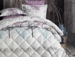 Покрывало из хлопка стеганое KARVEN Y923 MIDAS V1 LILA 180х240 с наволочкой 50х70