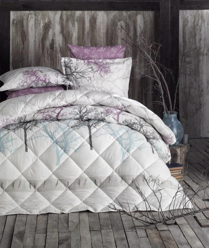 Покрывало из хлопка стеганое KARVEN Y923 MIDAS V1 LILA 180х240 с наволочкой 50х70
