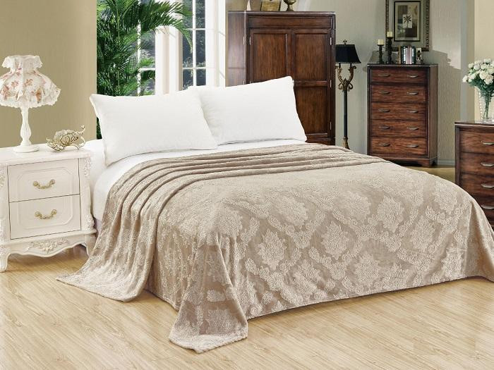 Плед однотонный из микрофибры с тиснением АЛЬВИТЕК ВЕНЕЦИЯ 022-pv 200х220