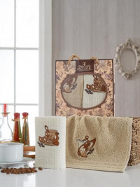 Набор кухонных полотенец КОФЕ МВ 30х50 (2шт)