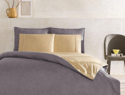 Постельное белье из ранфорса TAC RANFORCE RIVEN антрацит 1,5-спальное