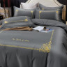 Постельное белье из сатина с вышивкой KARVEN N008-659 50х70 (2шт), 70х70 (2шт) евро