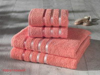 Комплект полотенец KARNA BALE коралловый