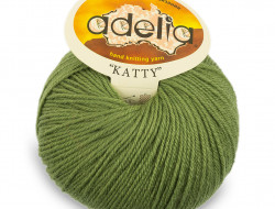 Пряжа ADELIA KATTY №20 зеленая 100% шерсть, 10 шт х 50 гр, 150 м +/- 10 м