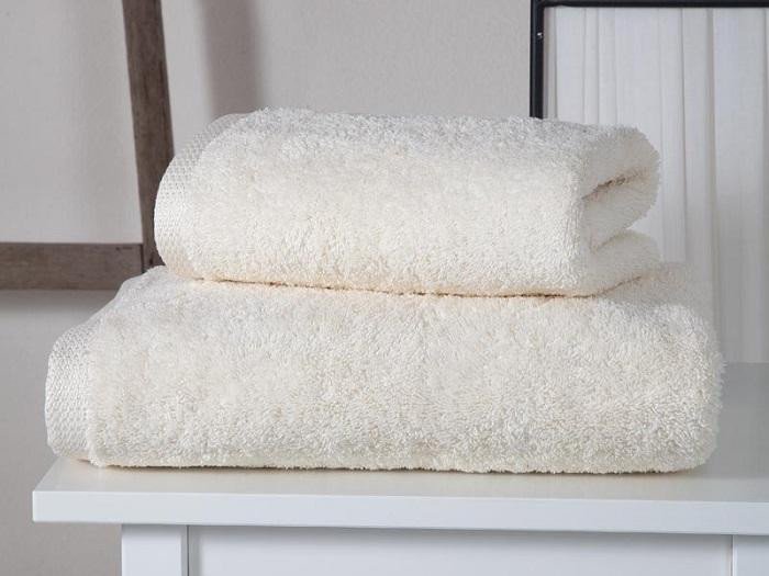 Полотенце махровое плотное KARNA APOLLO кремовое 50х90