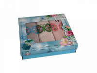 Набор кухонных полотенец вафельных хлопковых KARVEN HM740 NILTEKS V7 БАБОЧКИ 40х60 (3шт)