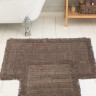 Набор ковриков для ванной хлопковый с бахромой KARVEN KV426 K.M.EKOSE темно-бежевый 50х60 (1шт), 60х100 (1шт)
