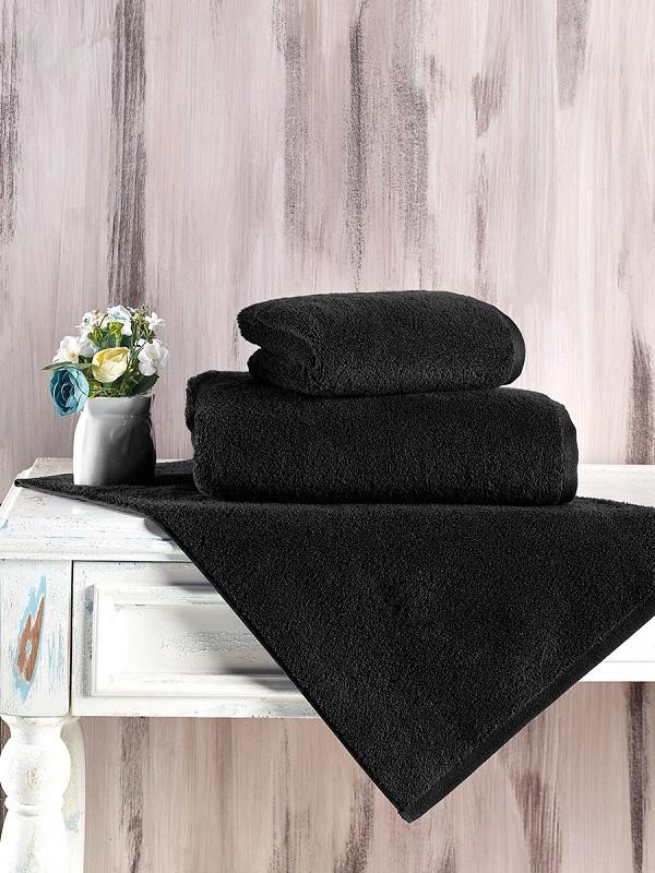 Полотенце из микрокоттона KARNA MORA черное 50х90