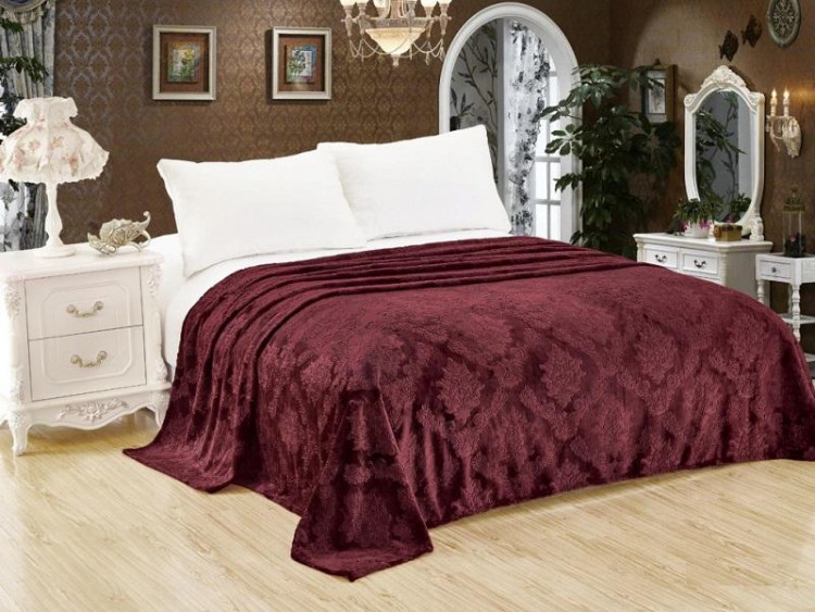 Плед однотонный из микрофибры с тиснением АЛЬВИТЕК ВЕНЕЦИЯ 002-pv 200х220