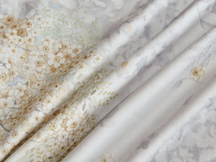 Постельное белье с летним одеялом фланелевое из тенсела ASABELLA Молочный шоколад 50х70 (2шт) евро