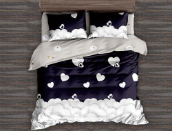 Постельное белье из микросатина TANGO DREAM FLY DF-351 50х70 (1шт), 70х70 (1шт) 1,5-спальное