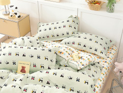 Постельное белье из твил-сатина TANGO счастливая панда 50х70 (1шт), 70х70 (1шт) 1,5-спальное