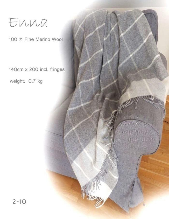 Плед из сверхтонкой шерсти австралийского мериноса DROBE ENNA 2-10 140х200