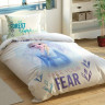 Детское постельное белье из ранфорса с простыней на резинке светящееся TAC FROZEN-2 DOUBLE ELZA DISNEY