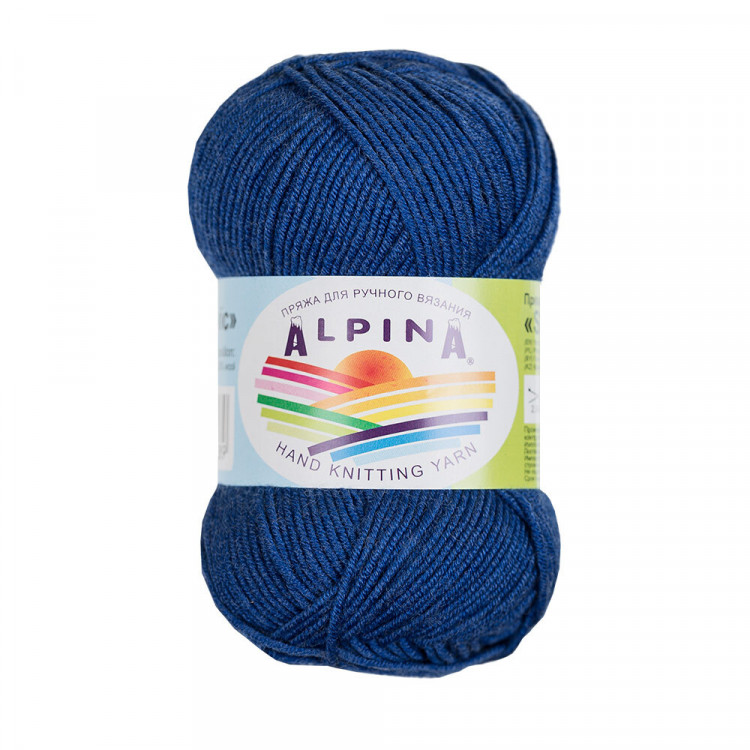 Пряжа ALPINA SLAVIC №09 синяя 70% вискоза, 30% шерсть 10 шт х 50 гр, 140 м +/- 7 м
