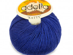Пряжа ADELIA KATTY №21 синяя 100% шерсть, 10 шт х 50 гр, 150 м +/- 10 м