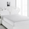 Простыня на резинке из сатина KARNA LOFT белая 180х200х30