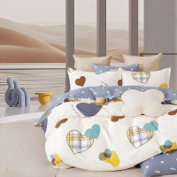 Постельное белье из твил-сатина TANGO сердечки 70х70 (2шт) 1,5-спальное