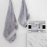 Комплект хлопковых махровых полотенец KARNA RAMIN темно-серый 50х90 (1шт) и 70х140 (1шт)