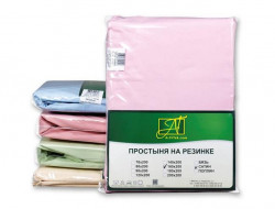 Простыня из сатина на резинке АЛЬВИТЕК розовая 200х200