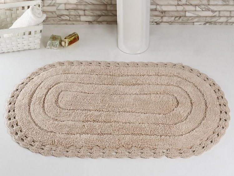 Коврик для ванной из хлопка KARNA YANA пудра 50х70