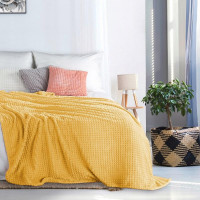 Плед однотонный фланелевый TANGO BARRETTA 05 желтый 200х220