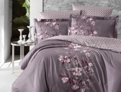Постельное белье из сатина KARVEN N026 WISTERIA LILAC 50х70 (2шт), 70х70 (2шт) семейное