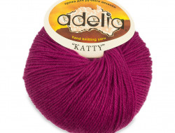 Пряжа ADELIA KATTY №23 малиновая 100% шерсть, 10 шт х 50 гр, 150 м +/- 10 м