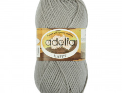 Пряжа ADELIA HAPPY №13 светло-серая 100% акрил, 10 шт х 50 гр, 128 м +/- 7 м