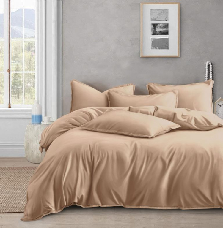 Постельное белье из люксового сатина АЛЬВИТЕК ОCA-002 мокко 50х70 (2шт), 70х70 (2шт) евро