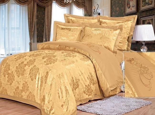 Постельное белье жаккардовое с вышивкой SILK PLACE 070-6-1721 2-спальное 50х70 (2шт), 70х70 (2шт)