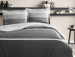 Постельное белье сатиновое TAC HAPPY DAY HAZEL серое евро